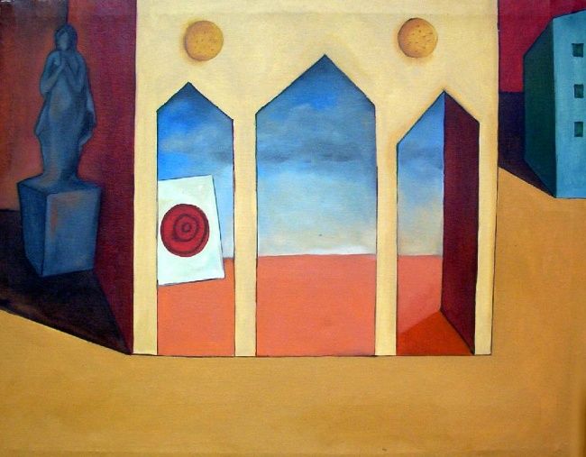 Painting titled "the great portal" by Rianne Salvarita, Original Art,