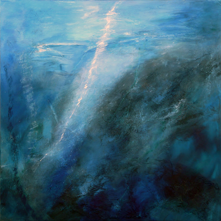 Peinture intitulée "océan.jpg" par Fabienne Ribeyrolles, Œuvre d'art originale, Acrylique