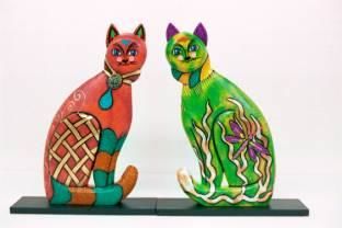 Artisanat intitulée "Gato erguido 2" par Ricardo Migliorisi, Œuvre d'art originale