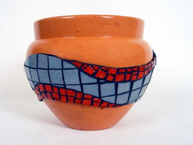 Artisanat intitulée "Vaso em Cerâmica" par Ricardo Noce Mosaicos, Œuvre d'art originale