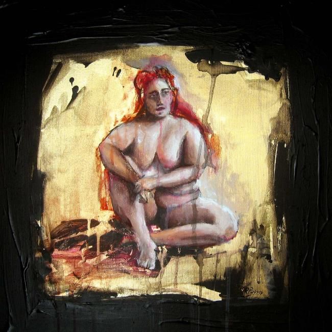 Malerei mit dem Titel "Teresa" von Ricardo Passos, Original-Kunstwerk