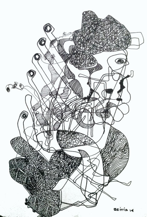 Drawing titled "1.jpg" by Beitía, Original Artwork, Ink
