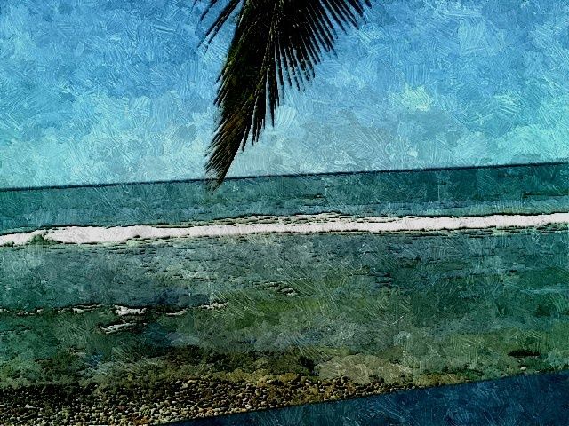 Pintura titulada "Mar Caribe" por Ricardo G. Silveira, Obra de arte original, Oleo
