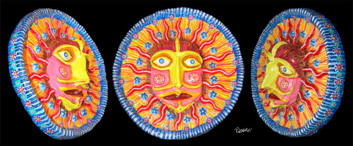 Digitale Kunst mit dem Titel "O SOL" von Ricaru Araujo, Original-Kunstwerk, Digitale Collage