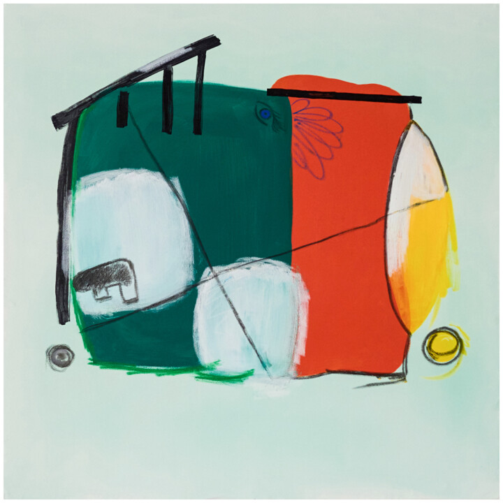 Картина под названием "Casa Moderna n°001" - Riccardo Bonavires, Подлинное произведение искусства, Акрил Установлен на Дерев…