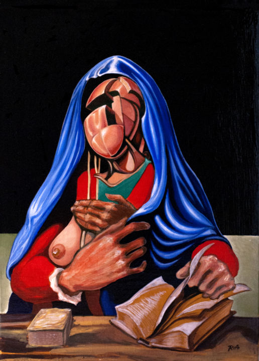 Painting titled "confessioni" by Riccardo Fortuna, Original Artwork, Acrylic