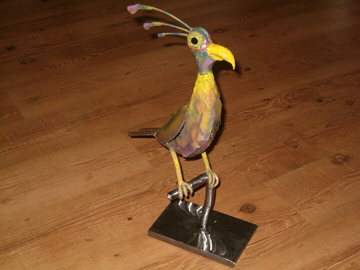Scultura intitolato "The Steel Bird" da Rich Leyden, Opera d'arte originale, Metalli