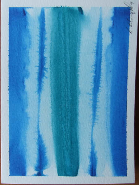 Pintura intitulada "Ocean Card" por Richard Mangold, Obras de arte originais, Óleo