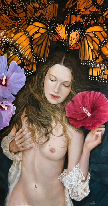 Картина под названием "Monarch" - Richard Ferguson, Подлинное произведение искусства, Масло