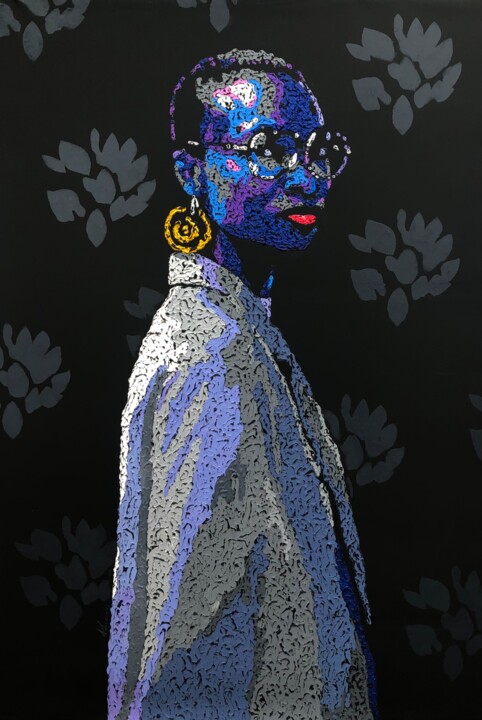 Peinture intitulée "Millennial Mood" par Richard Adusu, Œuvre d'art originale, Acrylique