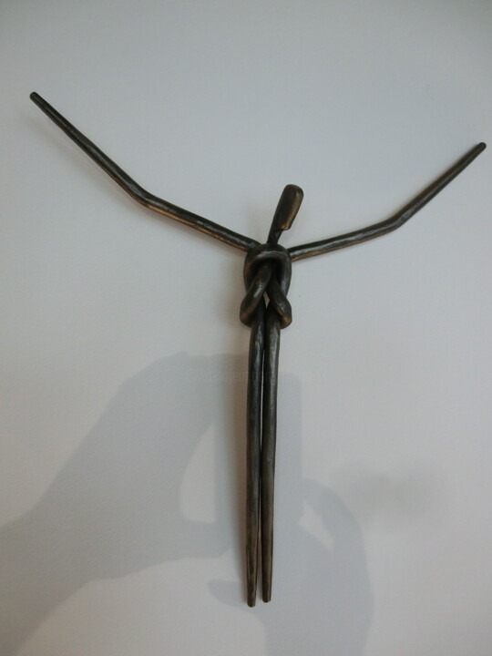 Sculpture titled "Kreuz 1" by Richard Blaas, Original Artwork, Metals
