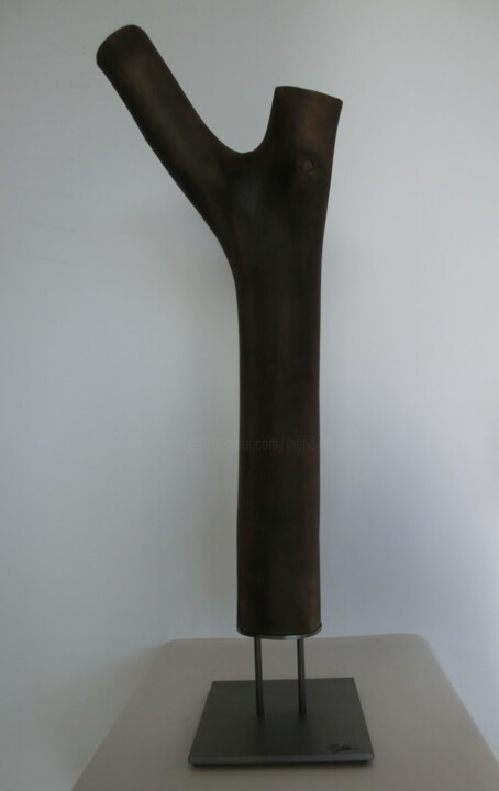 「Holz-Auge」というタイトルの彫刻 Richard Blaasによって, オリジナルのアートワーク, ウッド