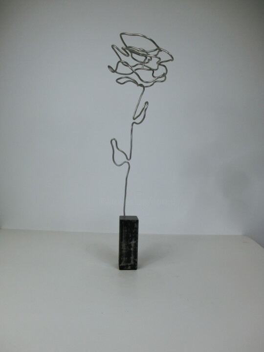 Sculpture intitulée "Rose" par Richard Blaas, Œuvre d'art originale, Aluminium