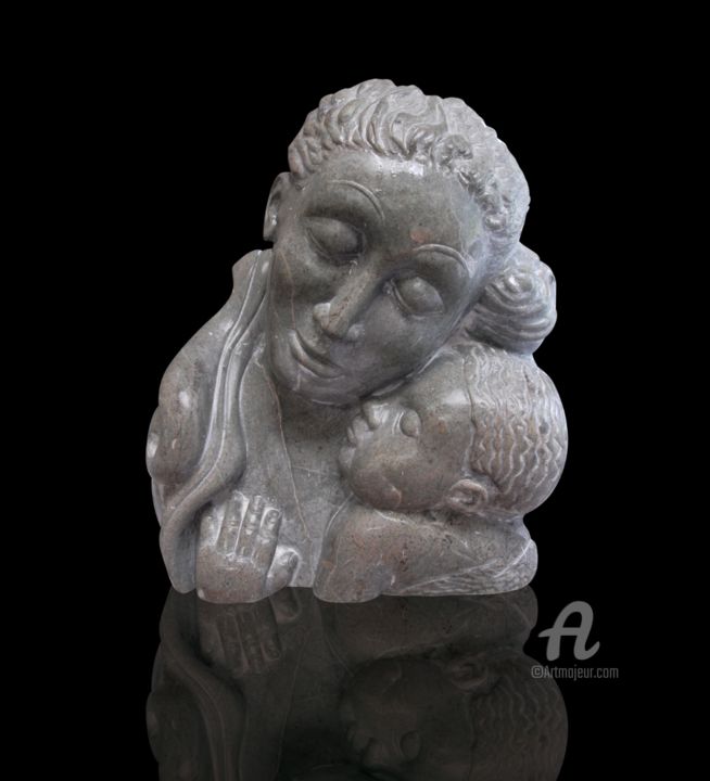 Sculpture titled "Mother and Child" by Richard Carratier, Original Artwork
