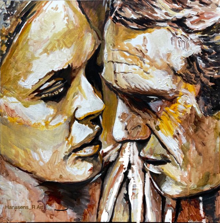 Schilderij getiteld "Faye Dunaway - Stev…" door Richard Hanssens, Origineel Kunstwerk, Acryl