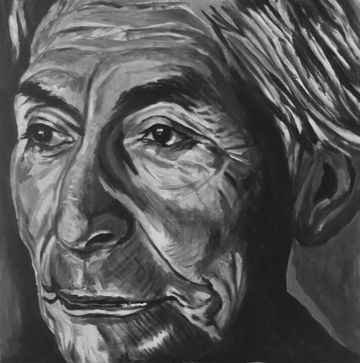 Картина под названием "Charlie Watts" - Richard Hanssens, Подлинное произведение искусства, Акрил
