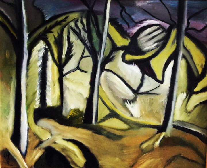Pintura titulada "Forest" por Richard Heiens, Obra de arte original, Acrílico
