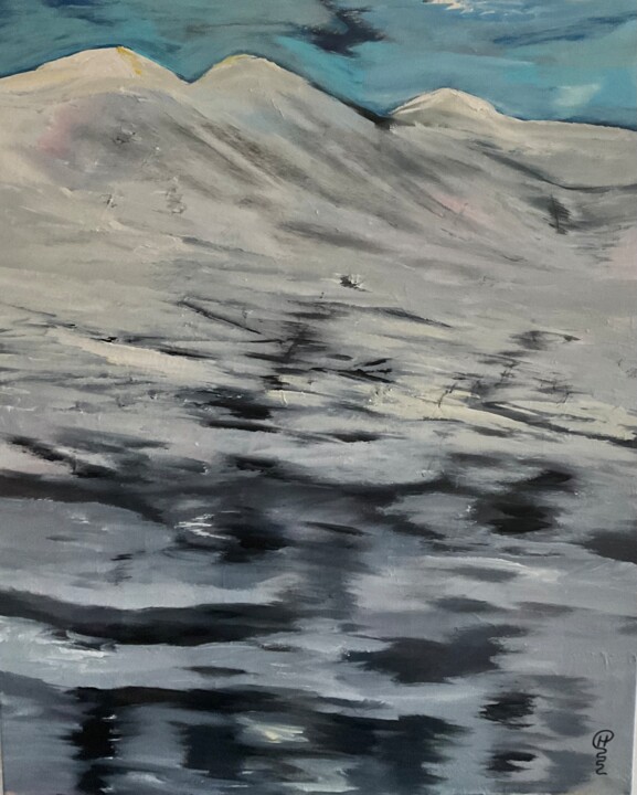 绘画 标题为“Mountain in Alaska” 由Richard Heiens, 原创艺术品, 丙烯