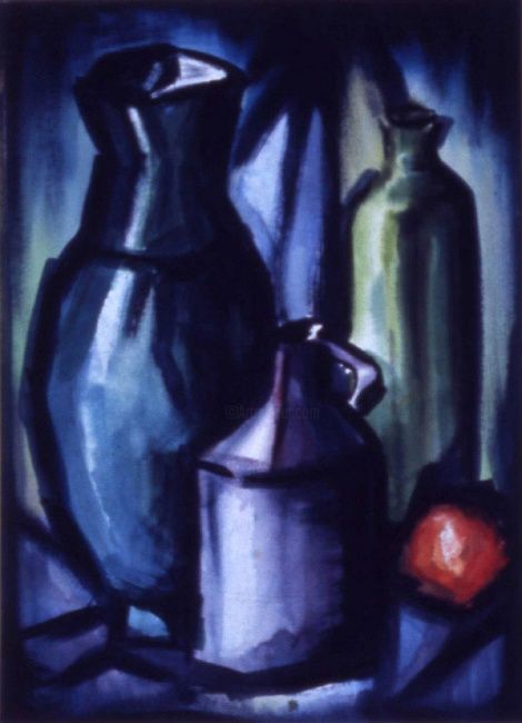 Pintura titulada "Modern Still Life W…" por Richard Olmstead, Obra de arte original