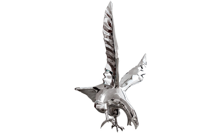 Scultura intitolato "Eagle" da Richard Orlinski, Opera d'arte originale, Alluminio