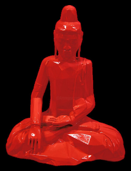 Sculpture intitulée "Buddha" par Richard Orlinski, Œuvre d'art originale, Résine