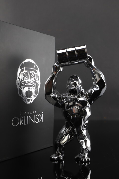 Sculpture titled "Kong Oil Spirit (Si…" by Richard Orlinski, Original Artwork, Resin