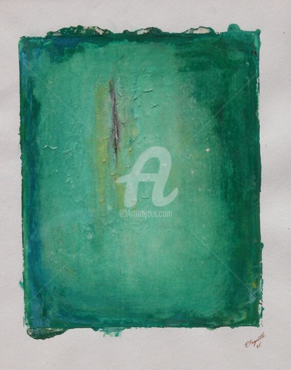 Peinture intitulée "Ouverture" par Richard Paquette, Œuvre d'art originale, Aquarelle Monté sur Carton