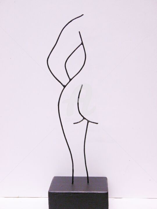 Скульптура под названием "Féminité" - Richard Paquette, Подлинное произведение искусства, Металлы