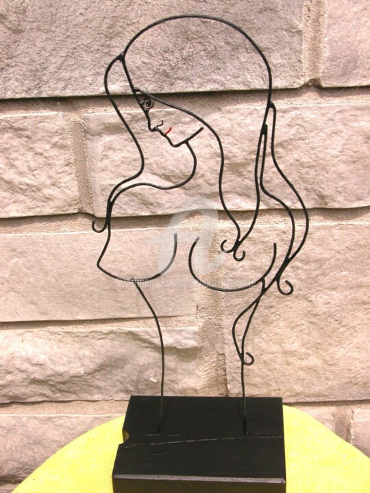 Sculpture intitulée "Belle de nuit" par Richard Paquette, Œuvre d'art originale, Métaux