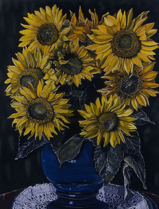 Pintura titulada "les-tournesols.jpg" por Richard Savic, Obra de arte original