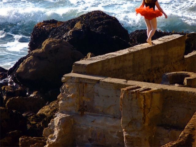 Dancing on the Edge (Sutro Ruins) - Digital Arts, 20x16 in ©2012 by Richard Dodds -