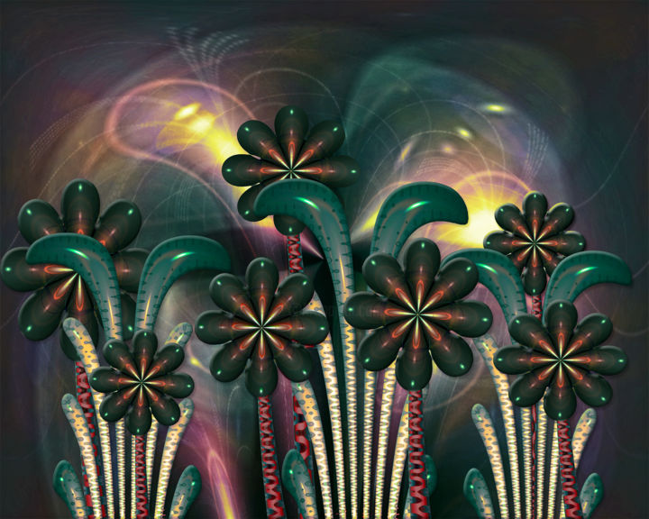 Digital Arts titled "Garden of Unearthly…" by Richard Dodds, Original Artwork, 2D Digital Work