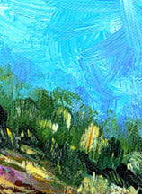 Painting titled "Tuscan Hillside Min…" by Riche Robertson, Original Artwork, Oil