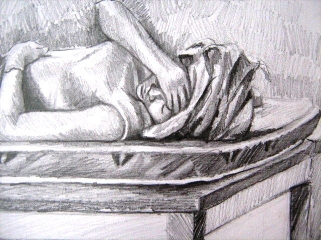 Drawing titled "Detail of figure dr…" by Richard-Elekwa, Original Artwork