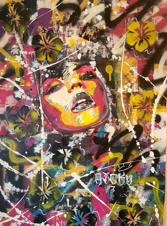 Painting titled "Dream Colors 2" by Ricky 400ml, Original Artwork, Acrylic Mounted on Wood Stretcher frame