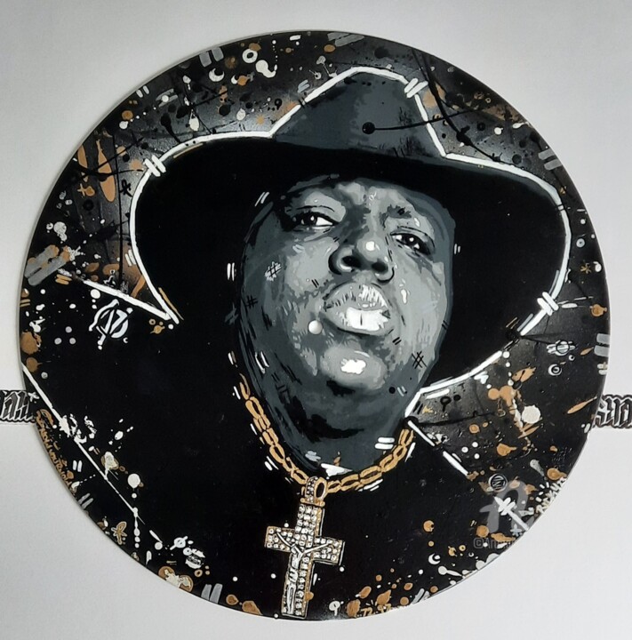 Painting titled "Notorious B.I.G" by Ricky 400ml, Original Artwork, Acrylic