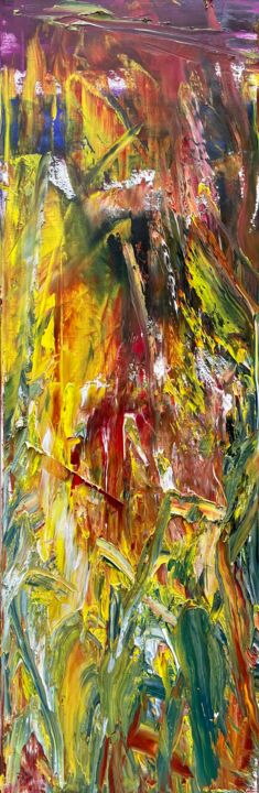 Painting titled "ABSTRACT OIL PAINTI…" by Rico Mocellin, Original Artwork, Oil