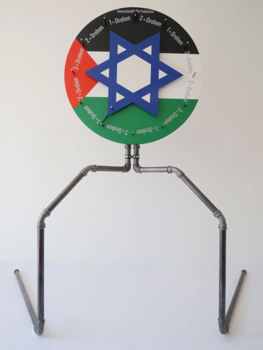 Sculpture titled "Political Game" by Anis Rieb, Original Artwork, Metals