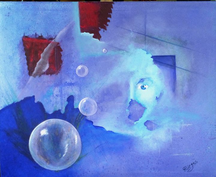 Schilderij getiteld "Sólo quedará silenc…" door Riegas, Origineel Kunstwerk, Acryl