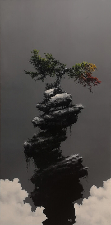 Peinture intitulée "Equilibre 46" par Riege, Œuvre d'art originale, Huile Monté sur Châssis en bois