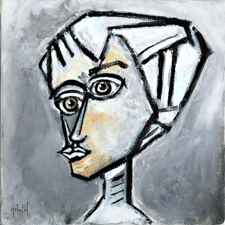 Rysunek zatytułowany „Femme à la manière…” autorstwa Guy Rieutort, Oryginalna praca