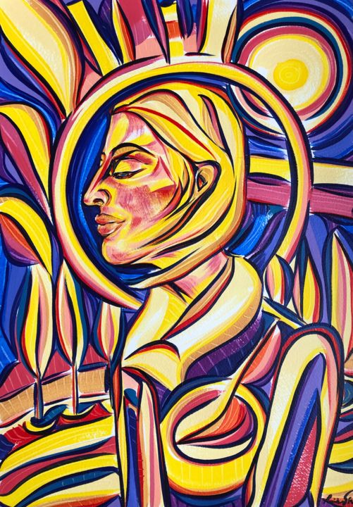 Картина под названием "Enlightened vision" - Riina Sirel, Подлинное произведение искусства, Акрил