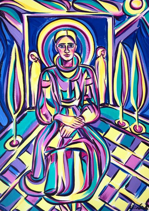 Pittura intitolato "Eternal patience" da Riina Sirel, Opera d'arte originale, Acrilico