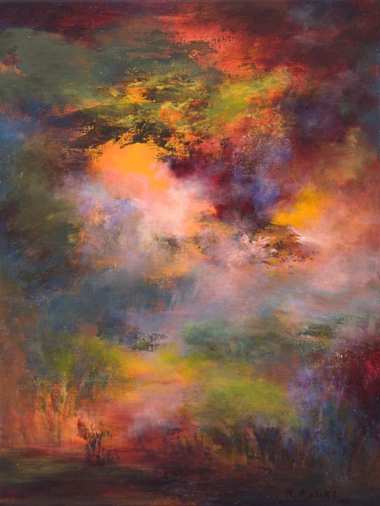 Pintura intitulada "Boulogne Forest 700…" por Rikka Ayasaki, Obras de arte originais, Acrílico