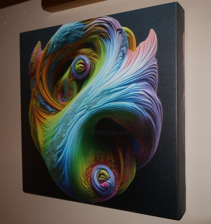 Painting titled "RIKXECOM Color Swirl" by Rikxecom, Original Artwork, Acrylic