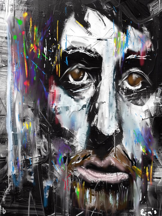 Digital Arts με τίτλο "Pacino" από Rim'S, Αυθεντικά έργα τέχνης, Ψηφιακή ζωγραφική