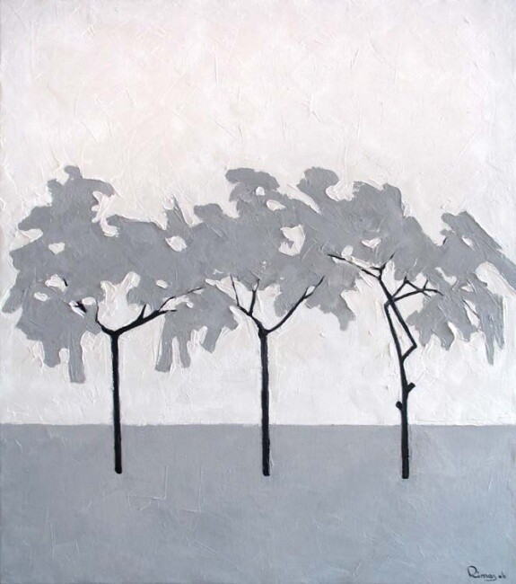 "Trees (Winter)" başlıklı Tablo Rima Azatyan tarafından, Orijinal sanat, Petrol
