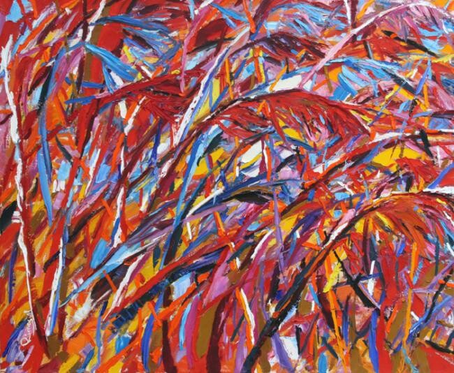 Painting titled "Canes" by Rima Azatyan, Original Artwork