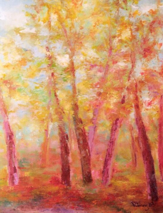 Painting titled "Autumn" by Rima Azatyan, Original Artwork, Oil