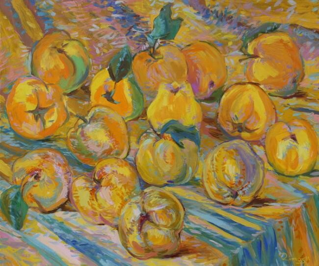 Painting titled "Quinces" by Rima Azatyan, Original Artwork, Other